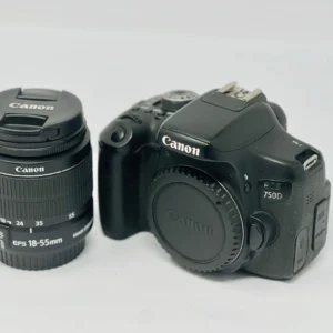 Camera body (750d) with Lens 18-55mm
